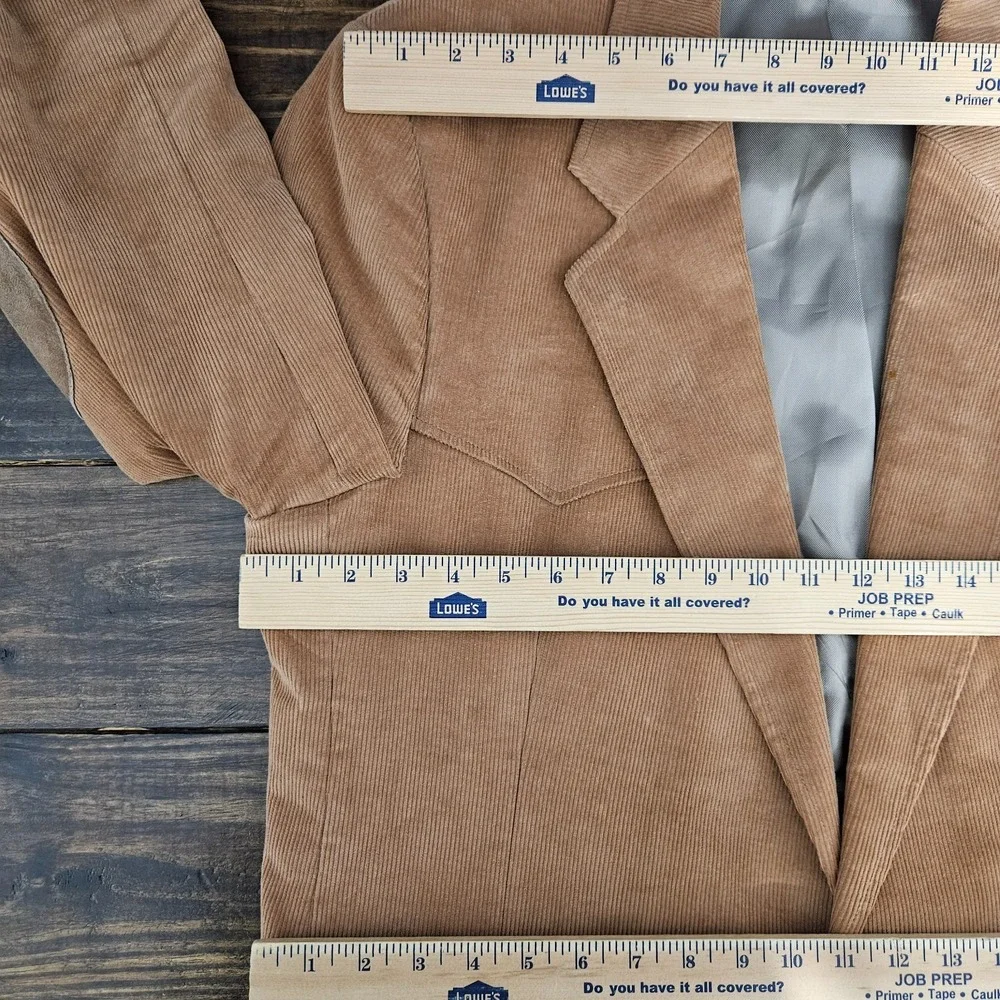 CCC Western Men's Sport Coat Blazer Two Button Brown‎ Corduroy Size 44L